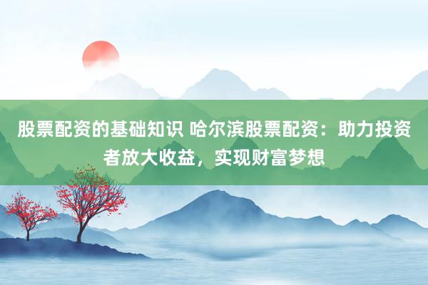 股票配资的基础知识 哈尔滨股票配资：助力投资者放大收益，实现财富梦想