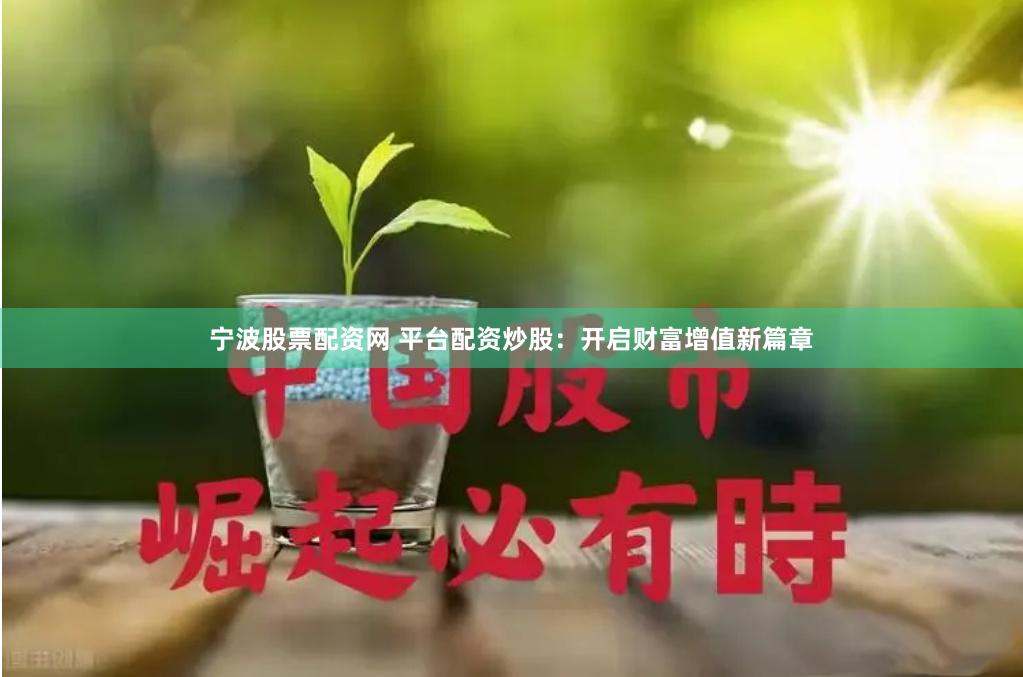 宁波股票配资网 平台配资炒股：开启财富增值新篇章